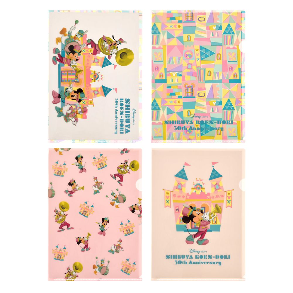 公式 ショップディズニー ミッキー フレンズ クリアファイル ディズニーストア 渋谷公園通り店 30周年