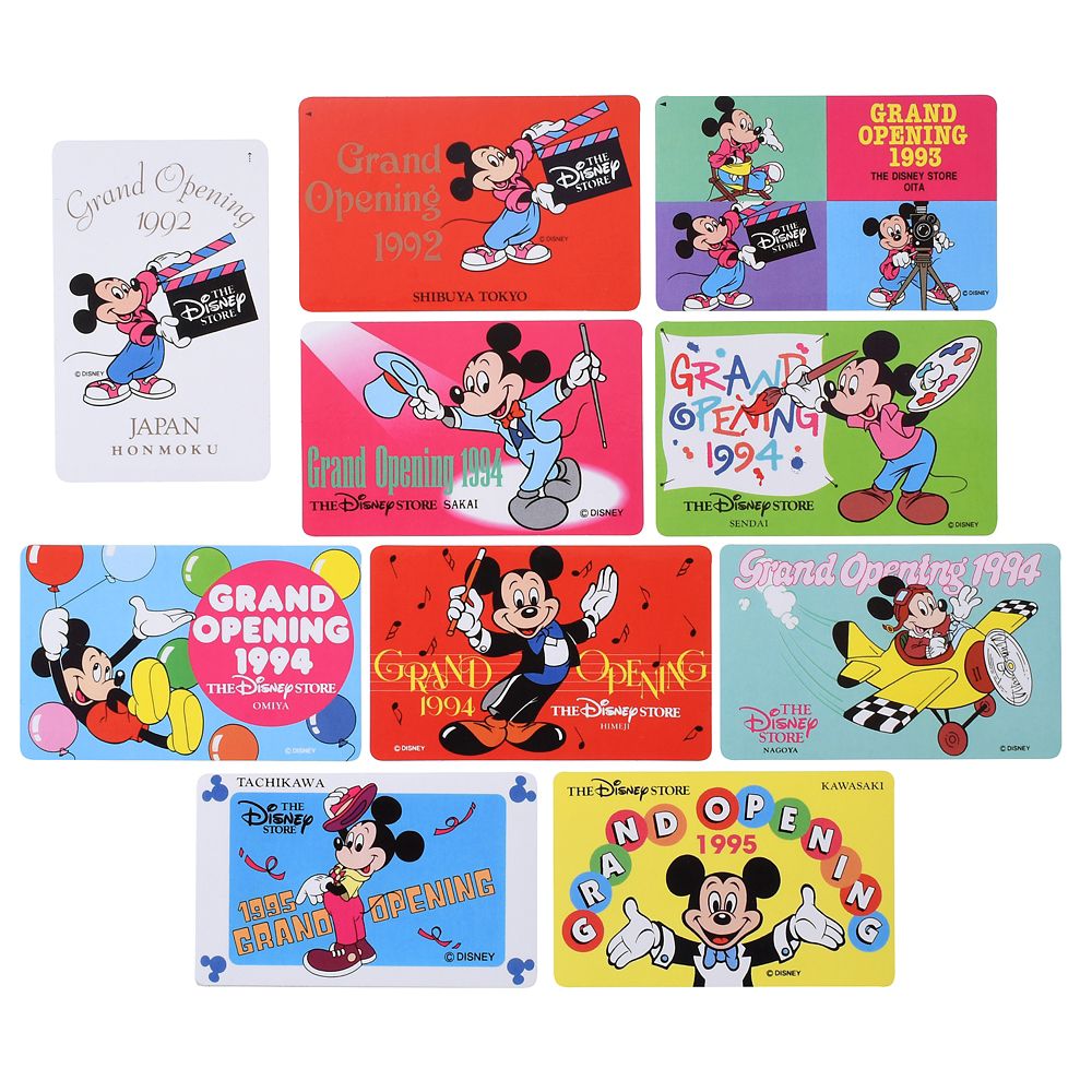 公式 ショップディズニー ミッキー フレンズ シール ステッカー ボックス入り Disney Store Japan 30th Anniversary Historical Card