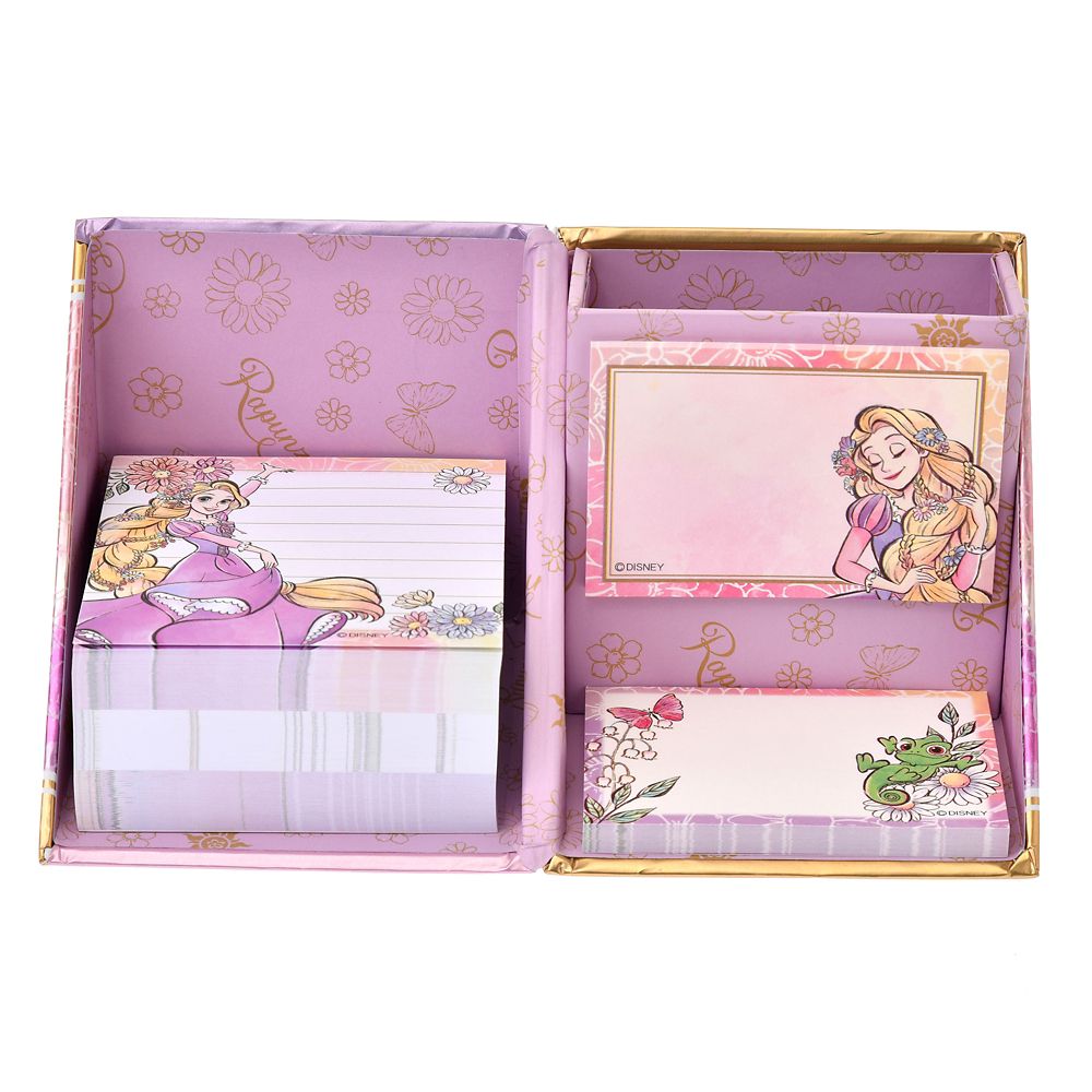 公式 ショップディズニー ラプンツェル パスカル 付箋 メモ帳 ペンスタンド付き メタリック プリンセスダンス
