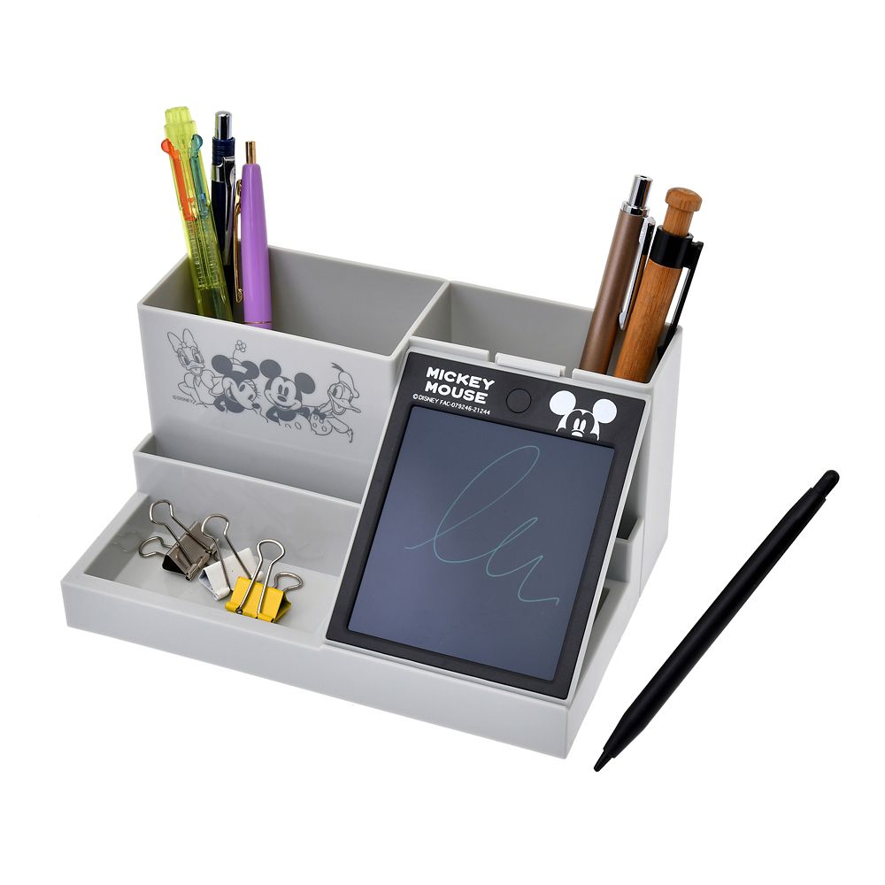 公式 ショップディズニー ミッキー フレンズ ペンスタンド ミニ電子メモ付き New School Life