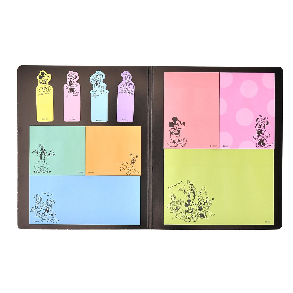 公式 ショップディズニー ミッキー フレンズ 付箋 メモ帳 ブック型