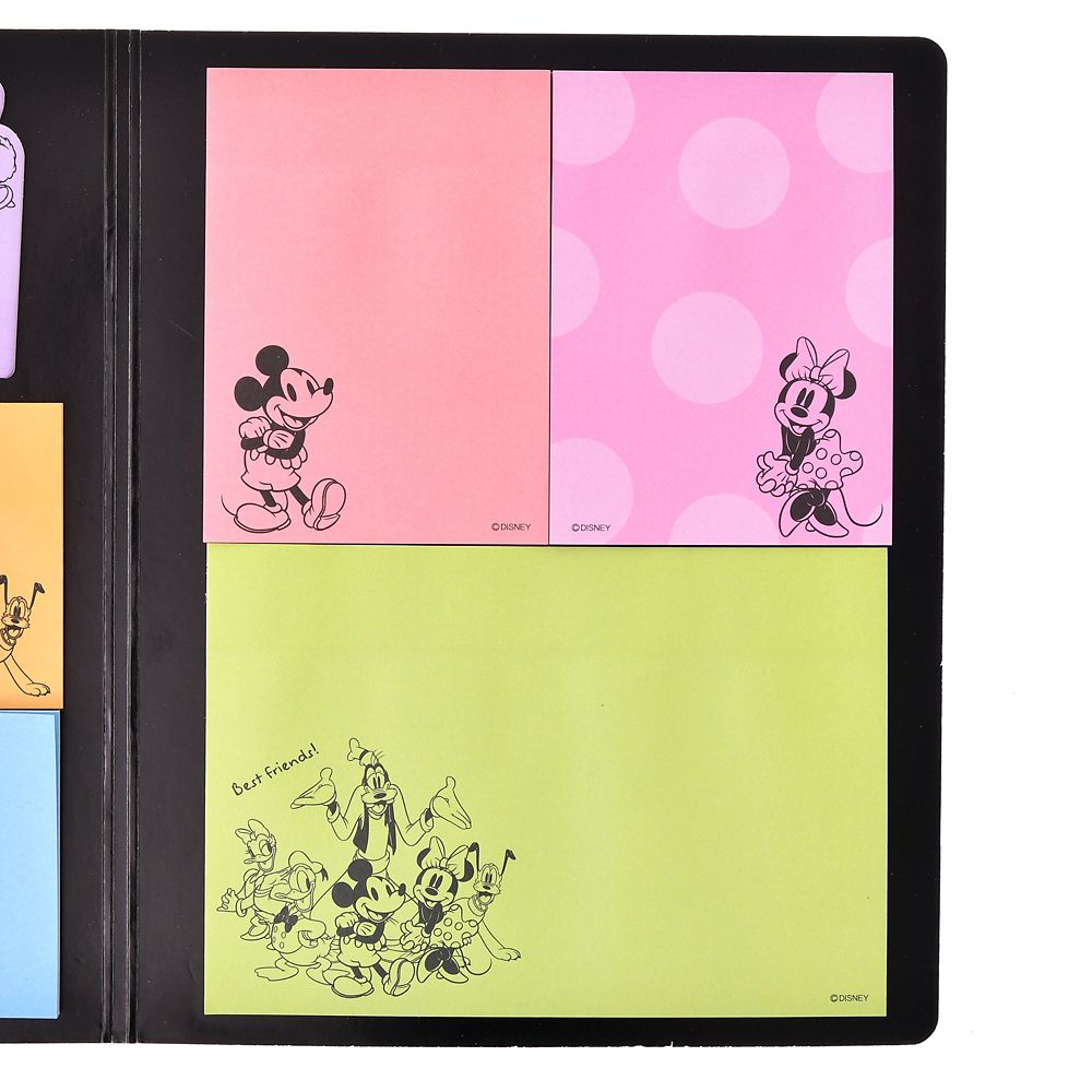 公式 ショップディズニー ミッキー フレンズ 付箋 メモ帳 ブック型