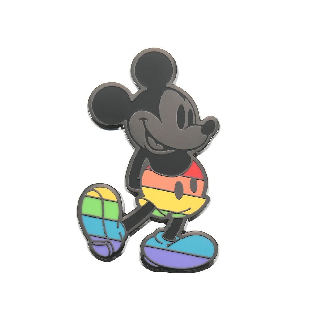 公式 ショップディズニー ミッキー ピンバッジ ダイカット Disney Pride Collection