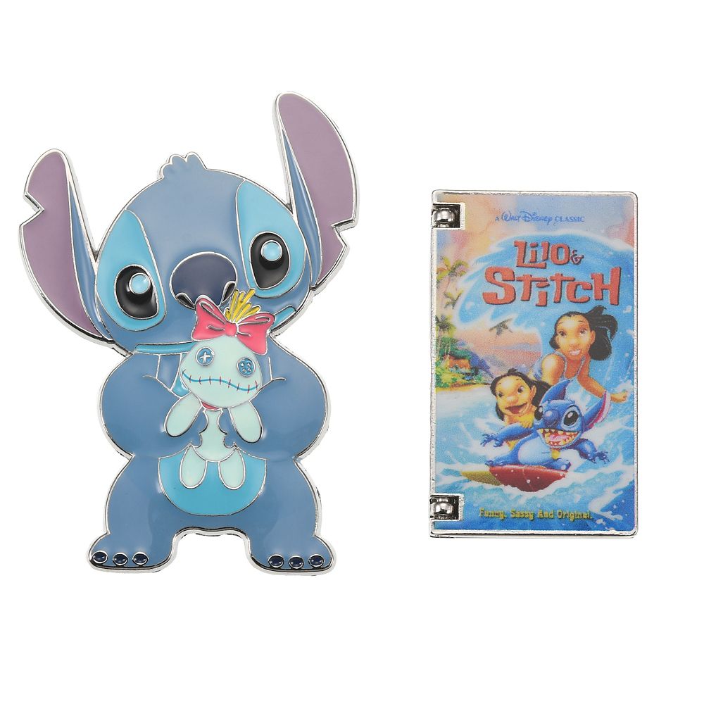 公式 ショップディズニー スティッチ スクランプ ピンバッジ セット Vhs風ボックス入り リロ スティッチ アニバーサリー