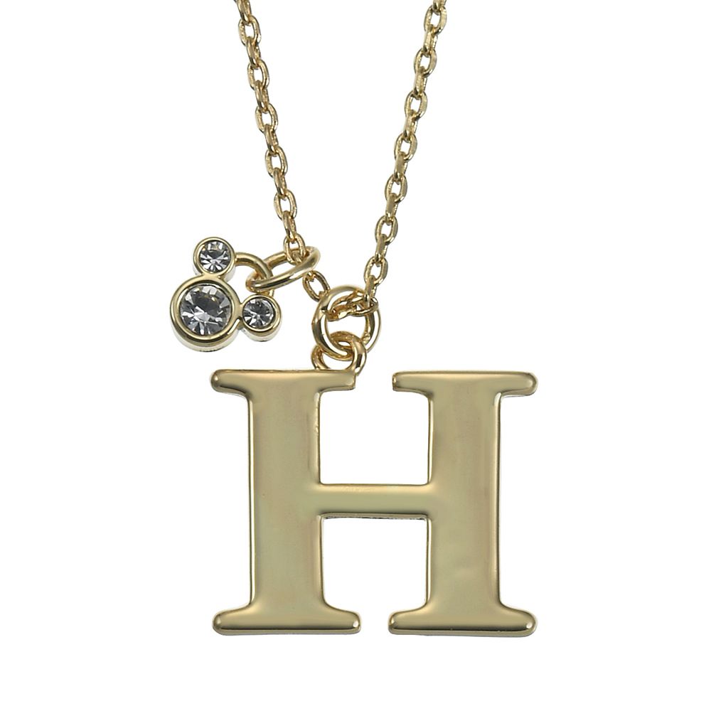 公式 ショップディズニー ミッキー ネックレス H イニシャル プチアイコン ボックス入り