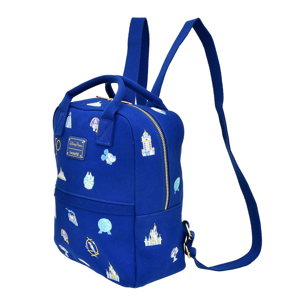 公式 ショップディズニー Loungefly ディズニーキャラクター リュックサック バックパック 刺しゅう Walt Disney World 50th