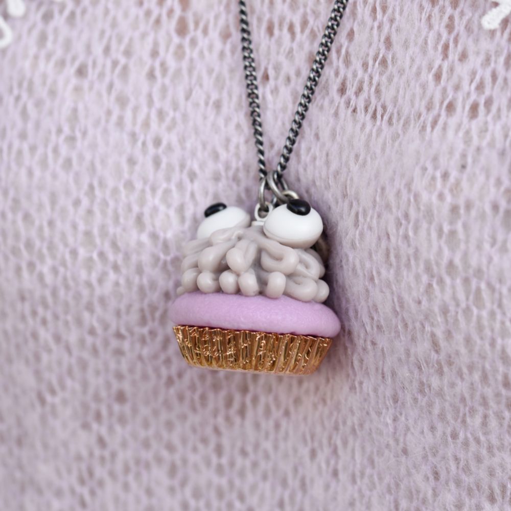 【キューポット】ブー/ネックレス　カップケーキ