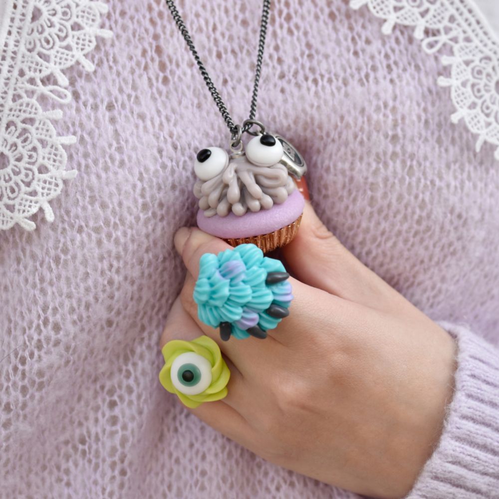 【キューポット】ブー/ネックレス　カップケーキ