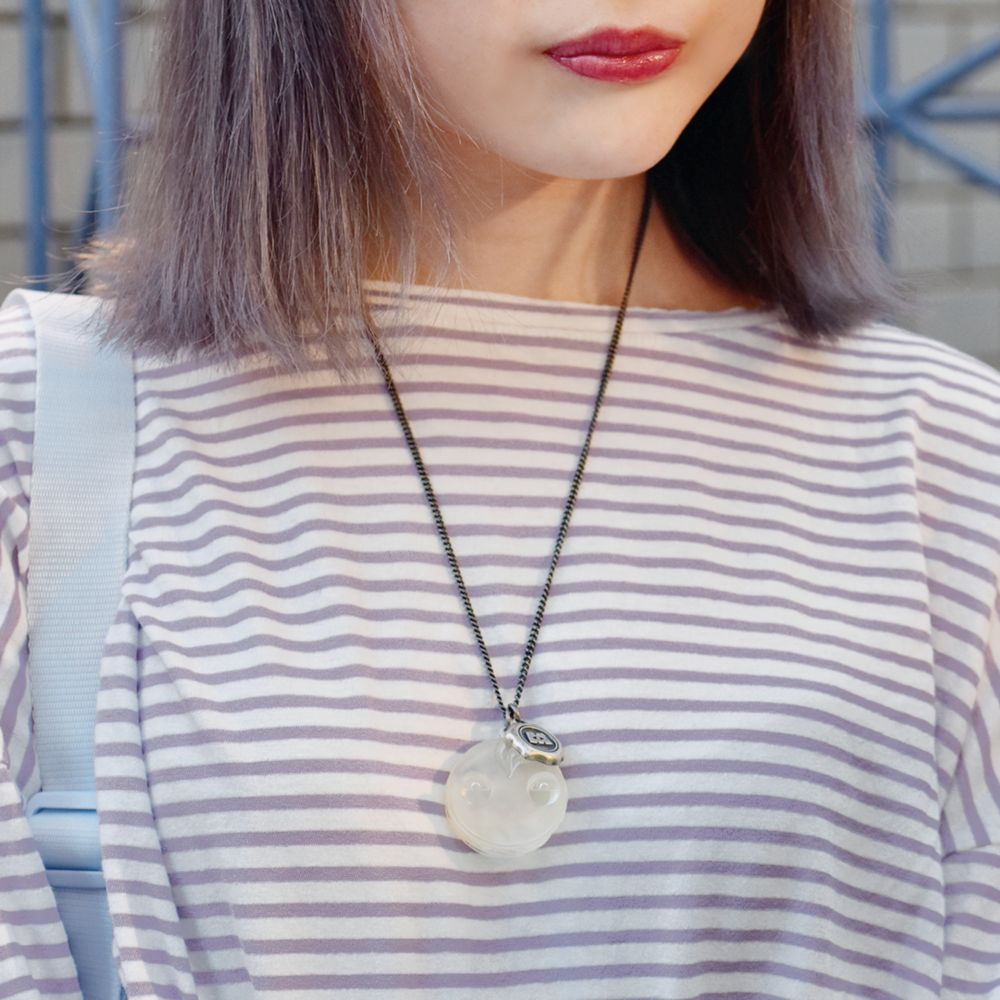 【キューポット】ランドール/ネックレス　トランスペアレントマカロン