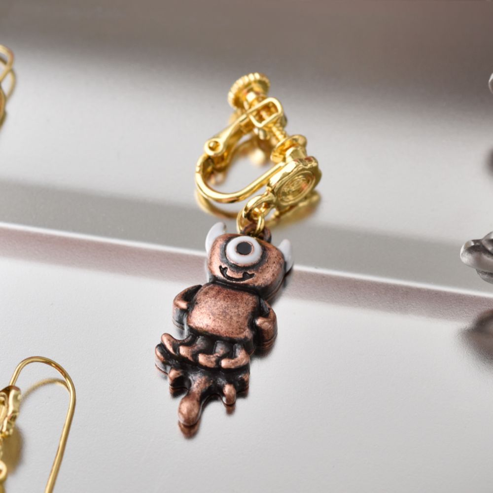 【キューポット】リトル・マイキー/イヤリング　チョコレート