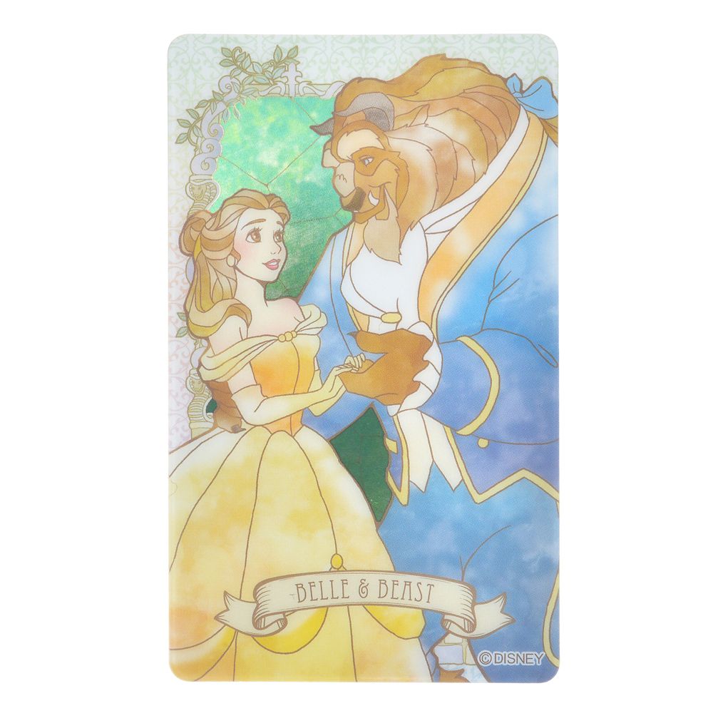 公式 ショップディズニー ベル 野獣 シール ステッカー カード型 マーブル