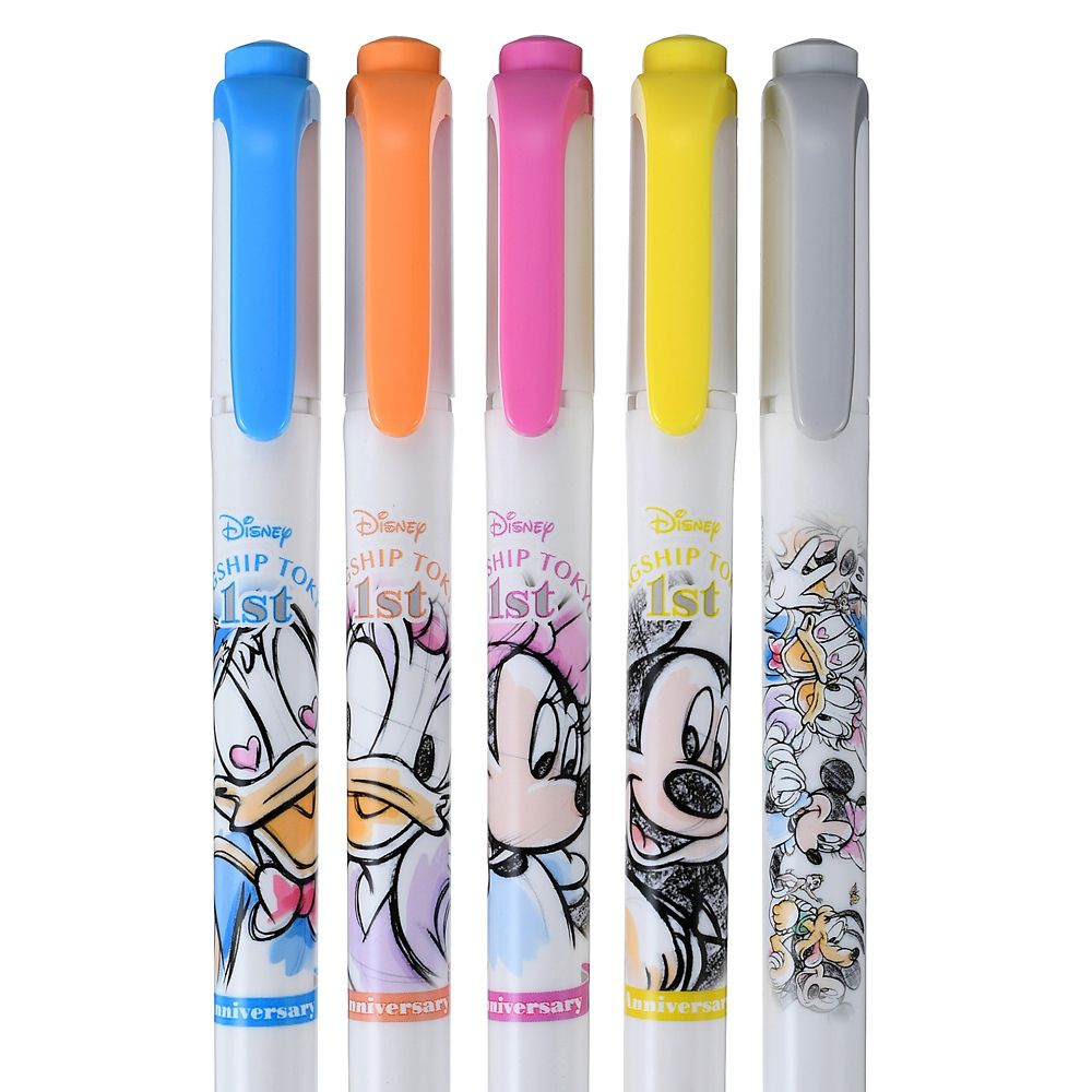 公式 ショップディズニー ミッキー フレンズ 蛍光ペン マイルドライナー Disney Flagship Tokyo 1周年
