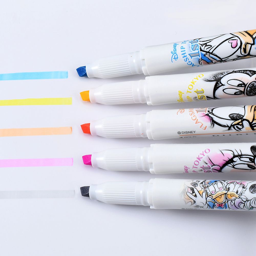 公式 ショップディズニー ミッキー フレンズ 蛍光ペン マイルドライナー Disney Flagship Tokyo 1周年