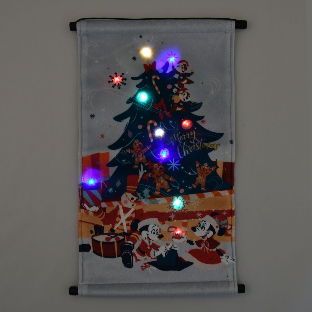 公式 ショップディズニー ミッキー フレンズ Ledタペストリー Disney Christmas 22