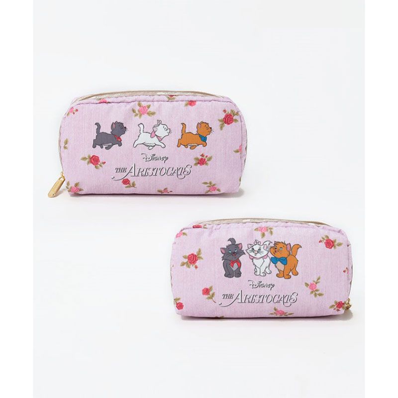 公式 ショップディズニー レスポートサック おしゃれキャット ポーチ Rectangular Cosmetic アリストキャットフラワーポーチ
