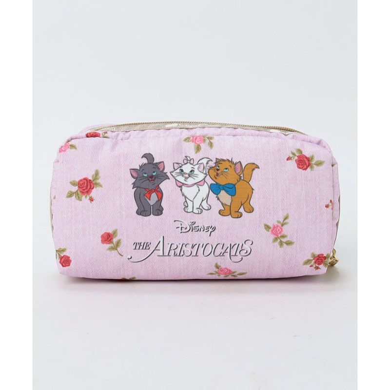 公式 ショップディズニー レスポートサック おしゃれキャット ポーチ Rectangular Cosmetic アリストキャットフラワーポーチ