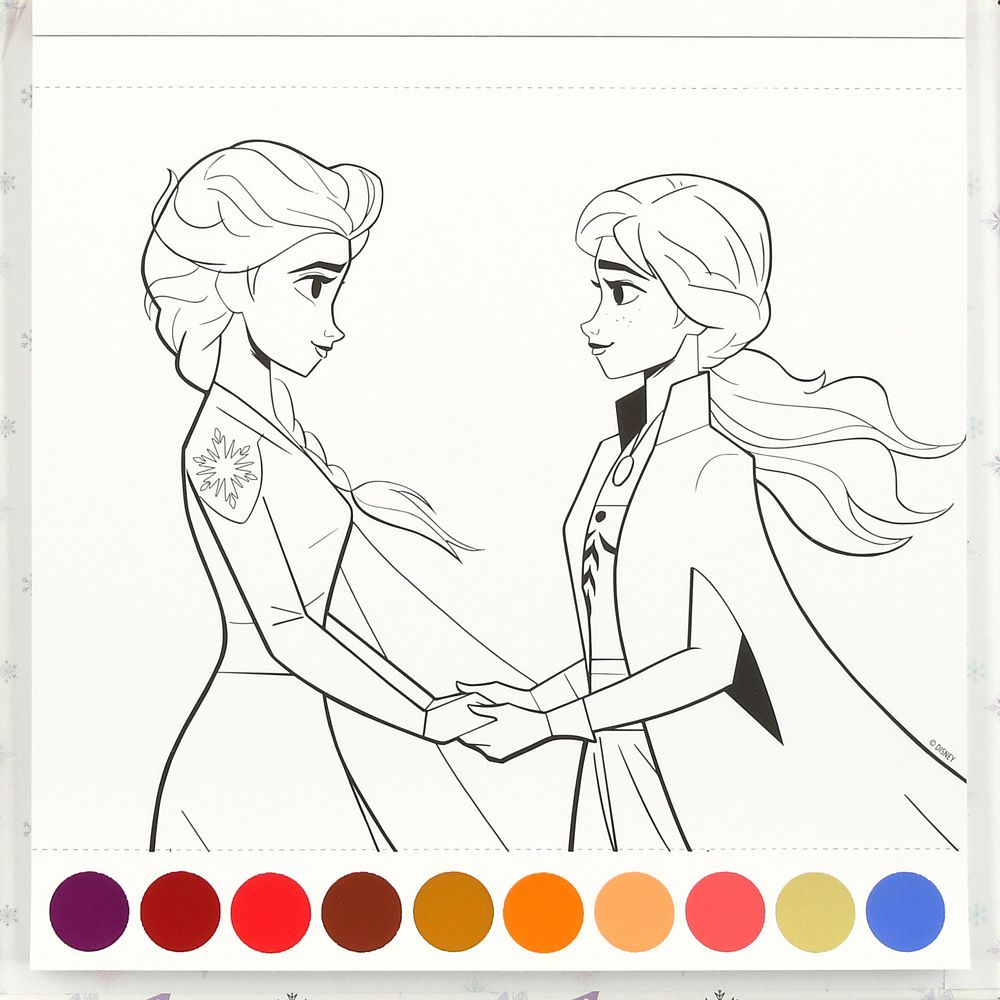 公式 ショップディズニー アナと雪の女王２ おえかきセット ぬりえ