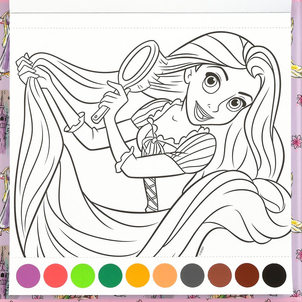 公式 ショップディズニー 塔の上のラプンツェル おえかきセット ぬりえ