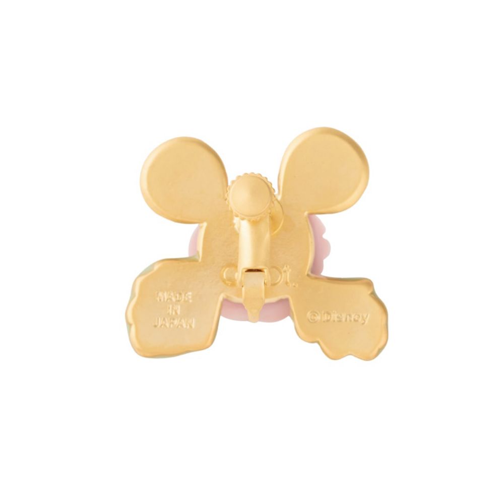 【キューポット】ミニーマウス/イヤリング　ビンテージローズ