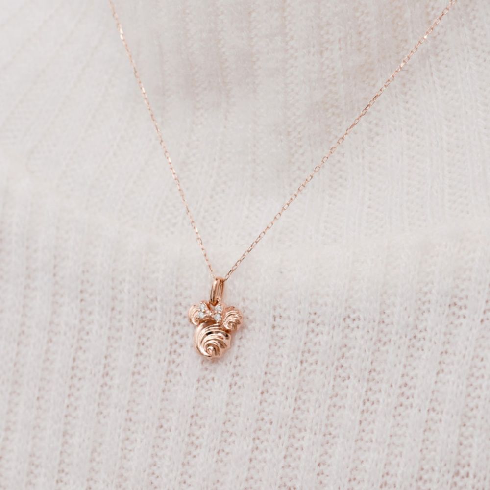 【キューポット】ミニー/(K10)ネックレス　メレンゲ