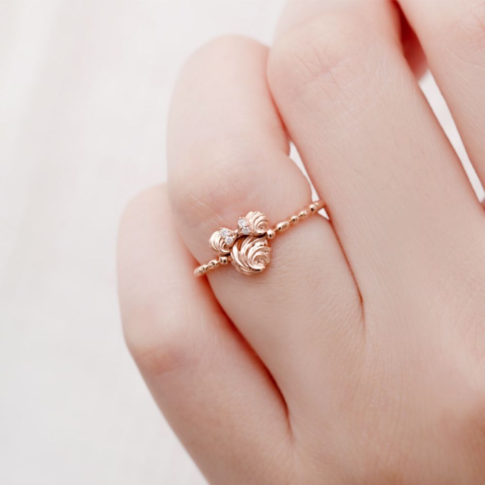 【キューポット】ミニー/(K10)リング　メレンゲ　11号