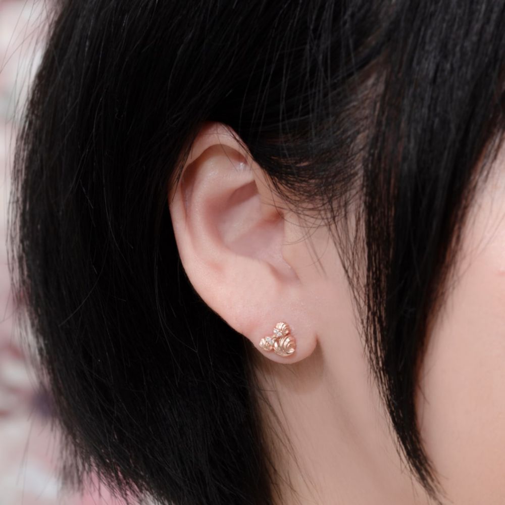 【キューポット】ミニー/(K10)ピアス　メレンゲ