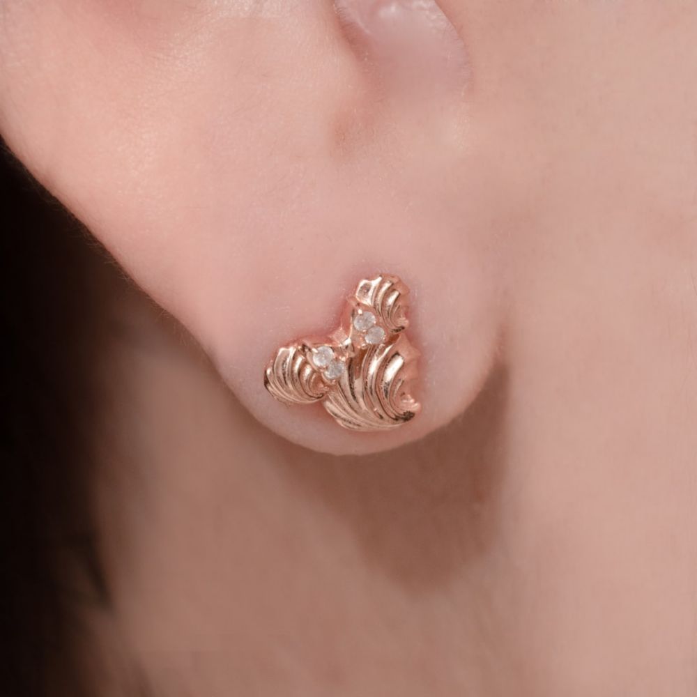 【キューポット】ミニー/(K10)ピアス　メレンゲ