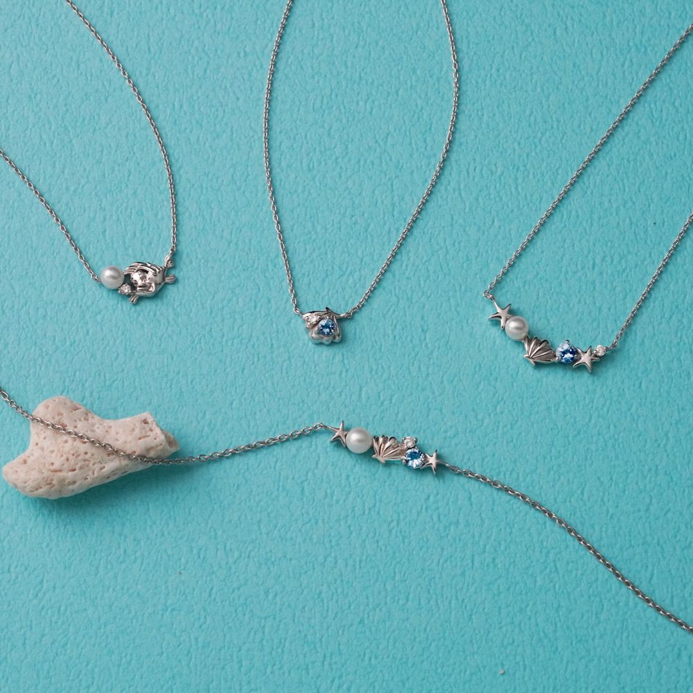 【送料無料】ディズニープリンセス リトルマーメイド　フランダー　ホワイトゴールドペンダント