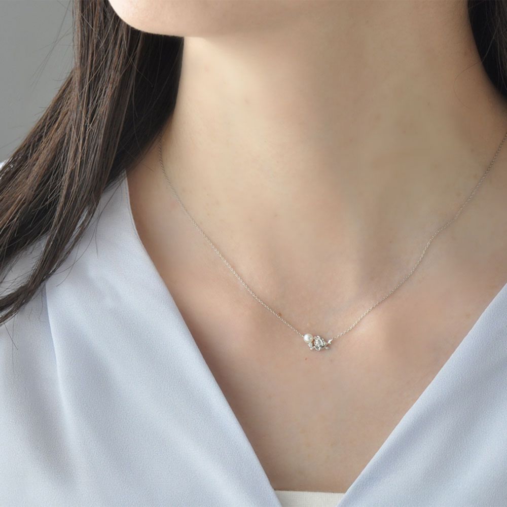 【送料無料】ディズニープリンセス リトルマーメイド　フランダー　ホワイトゴールドペンダント