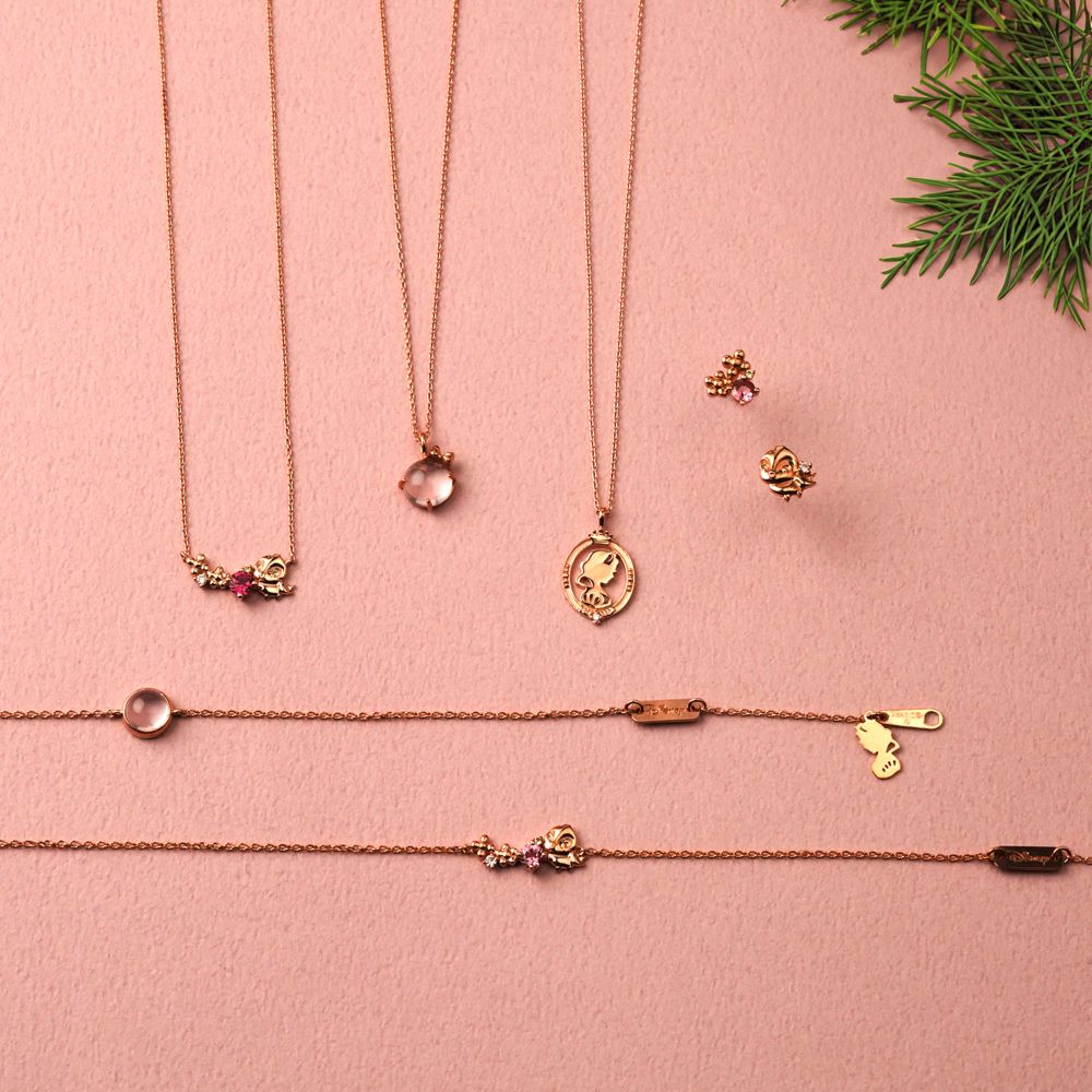 【送料無料】ディズニープリンセス 白雪姫　ピンクゴールドペンダント