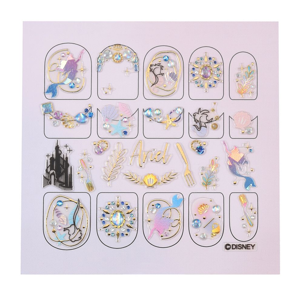 公式 ショップディズニー The Namie Nail Art Collection アリエル ネイルシール ホログラムシルエット