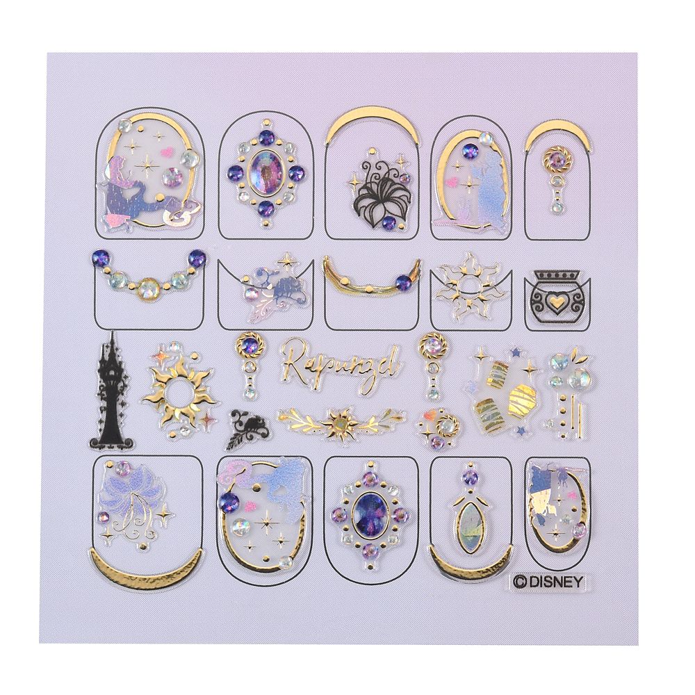 公式 ショップディズニー The Namie Nail Art Collection ラプンツェル パスカル ネイルシール ホログラムシルエット