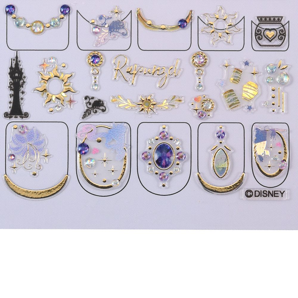 公式 ショップディズニー The Namie Nail Art Collection ラプンツェル パスカル ネイルシール ホログラムシルエット