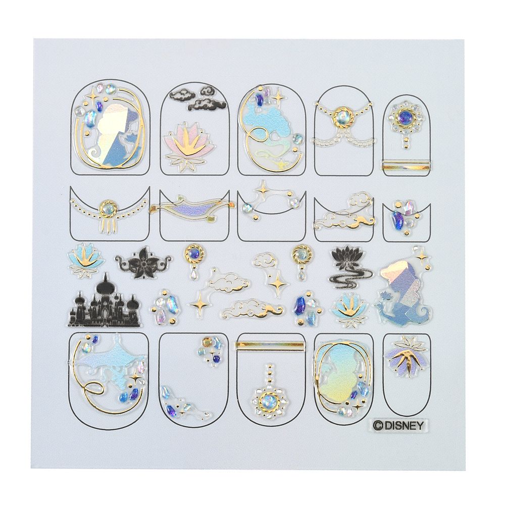 公式 ショップディズニー The Namie Nail Art Collection アラジン ネイルシール ホログラムシルエット