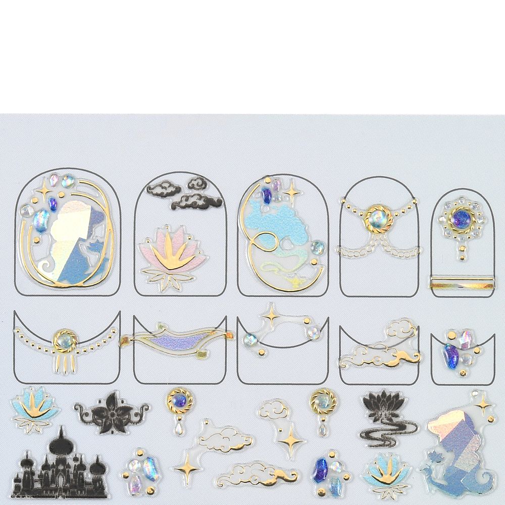 公式 ショップディズニー The Namie Nail Art Collection アラジン ネイルシール ホログラムシルエット