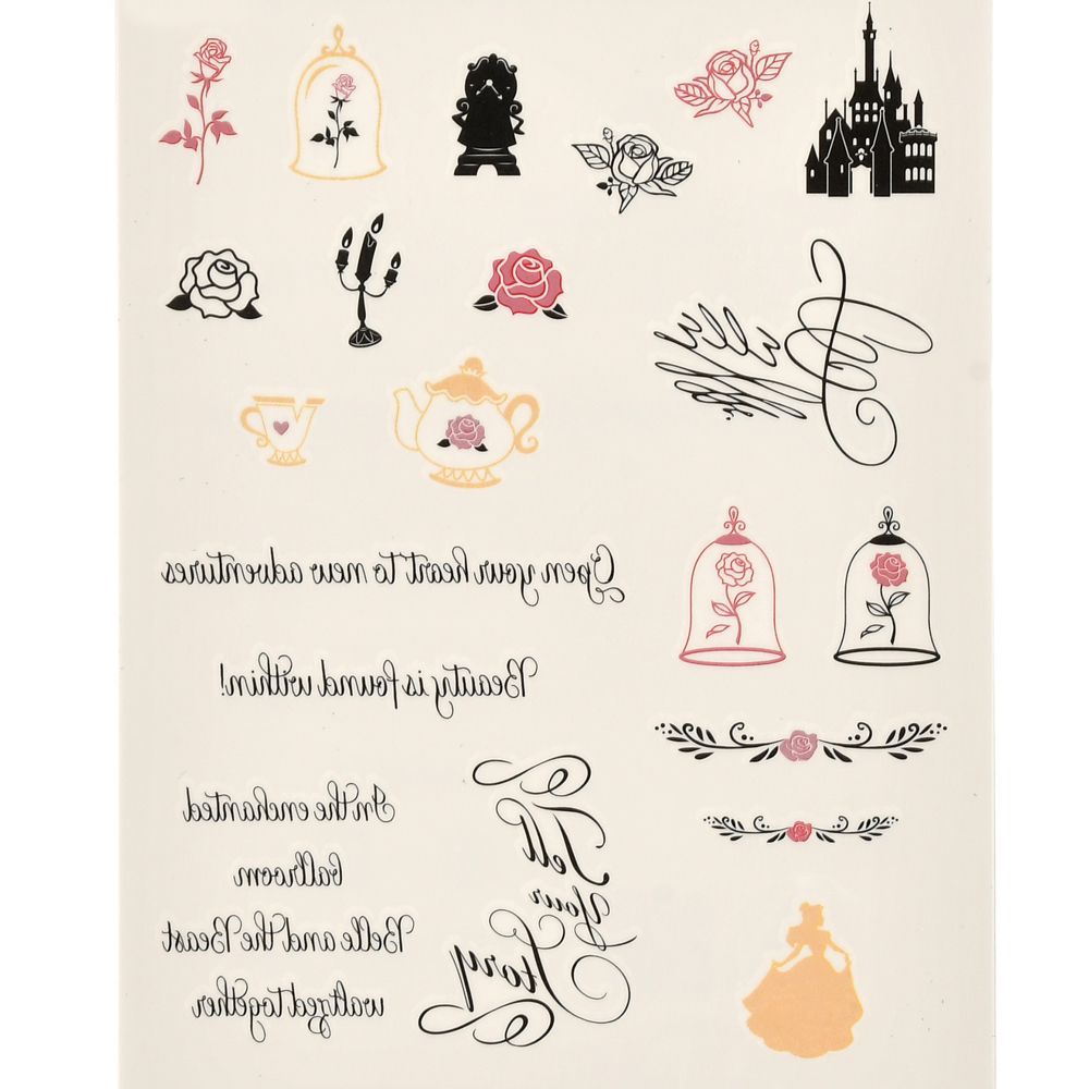 公式 ショップディズニー 美女と野獣 ボディステッカー シルエット