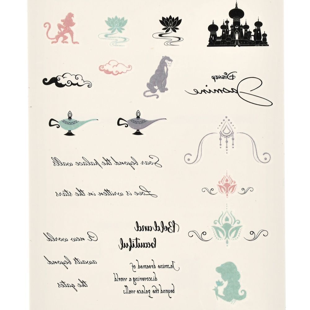 公式 ショップディズニー ジャスミン ラジャー アブー ボディステッカー シルエット