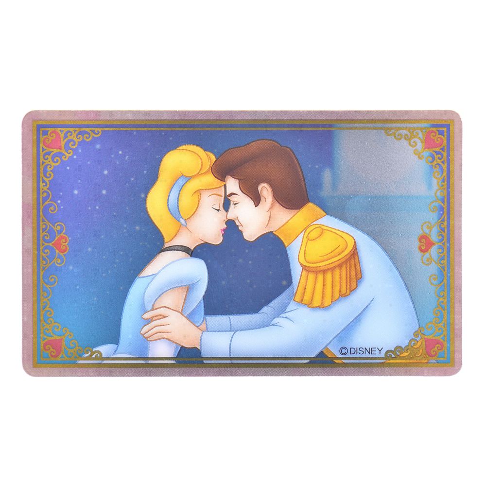 公式 ショップディズニー シンデレラ 王子 シール ステッカー カード型 Kiss