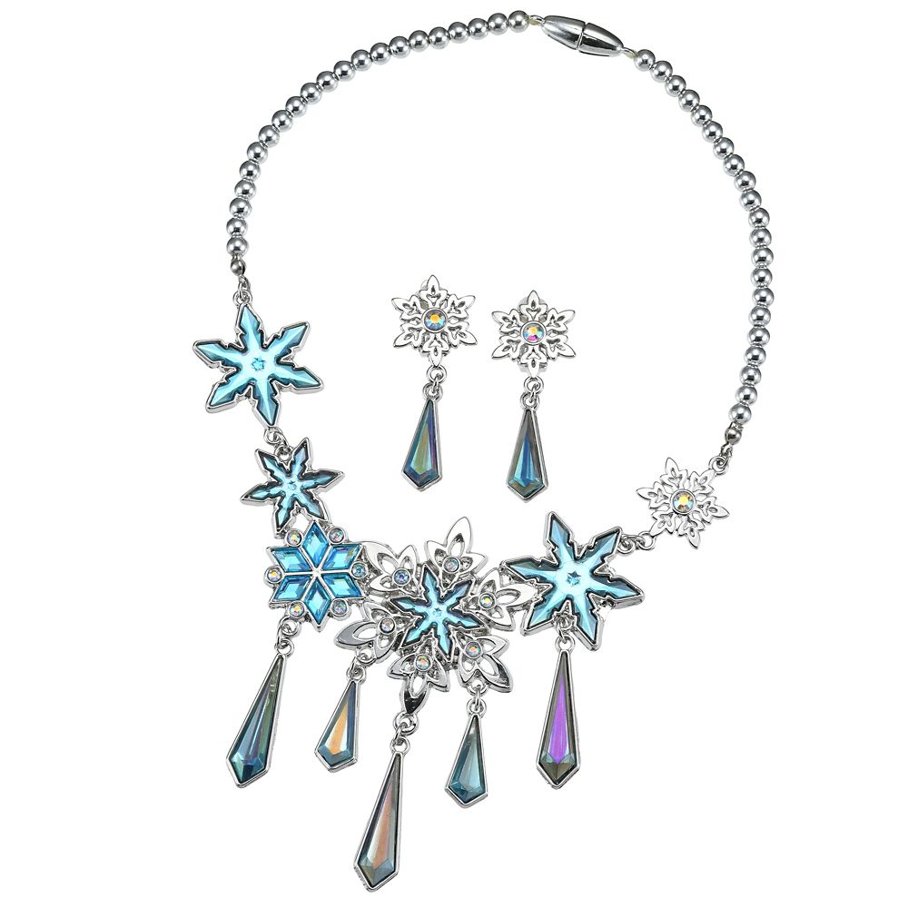 公式 ショップディズニー エルサ キッズ用ネックレス イヤリング 雪の結晶