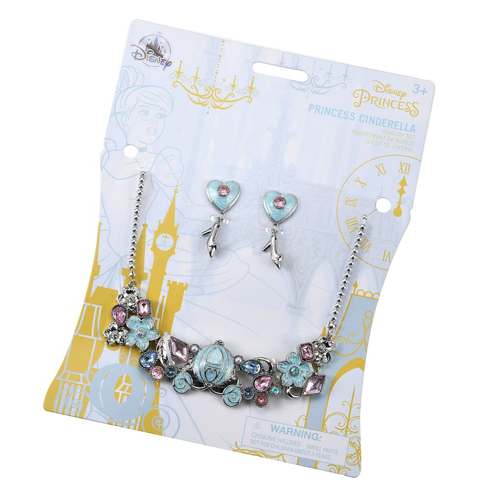 公式 ショップディズニー シンデレラ キッズ用ネックレス イヤリング ガラスの靴 カボチャの馬車