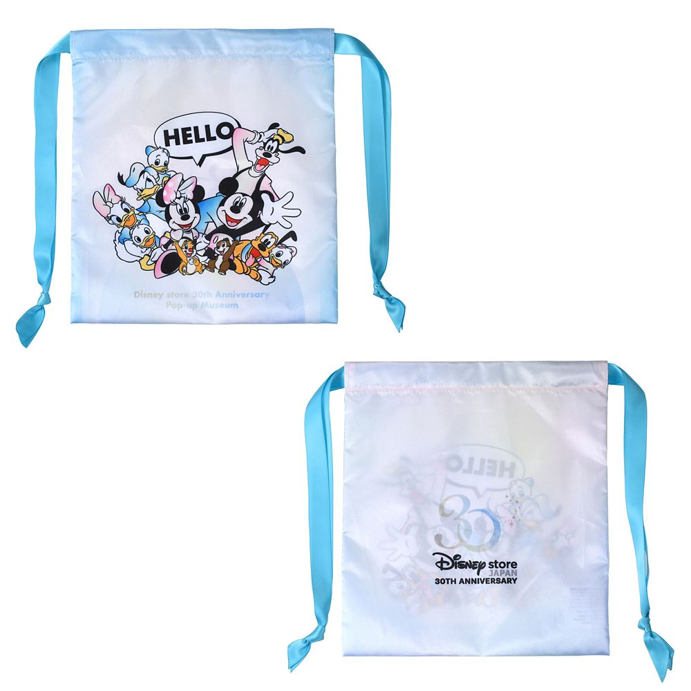 公式 ショップディズニー ミッキー フレンズ 巾着 Disney Store 30th Anniversary Pop Up Museum
