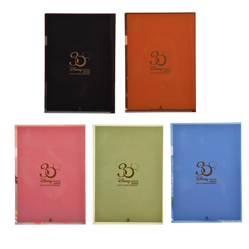 公式 ショップディズニー ディズニーキャラクター クリアファイル Disney Store Japan 30th Anniversary