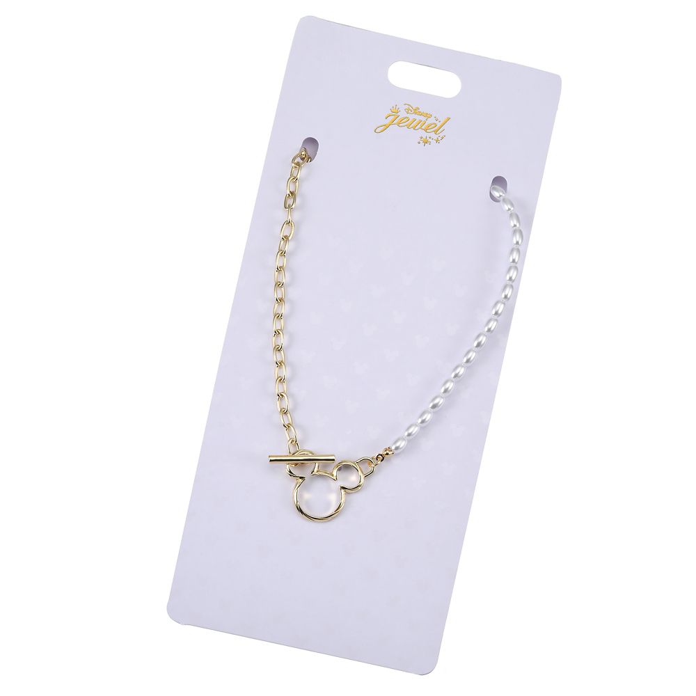 公式 ショップディズニー ミッキー ネックレス アイコン パールビーズ チェーン