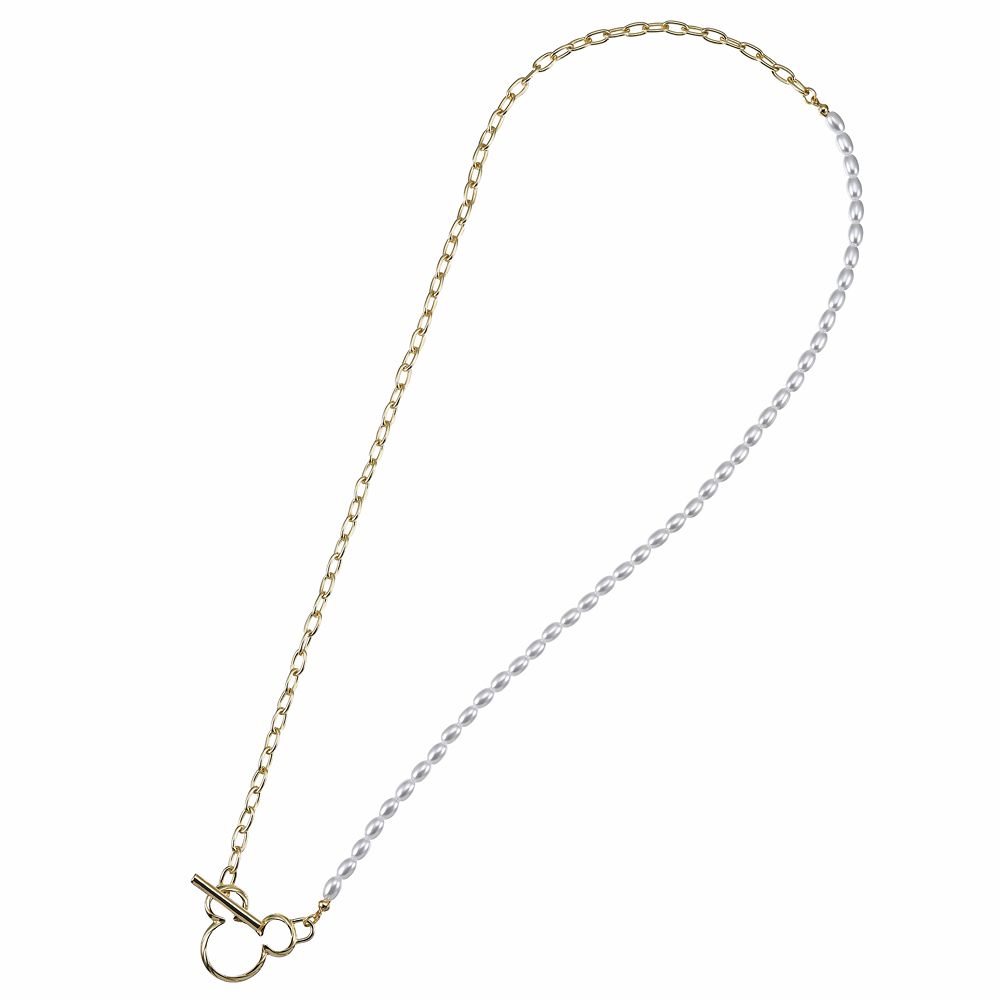 公式 ショップディズニー ミッキー ネックレス アイコン パールビーズ チェーン