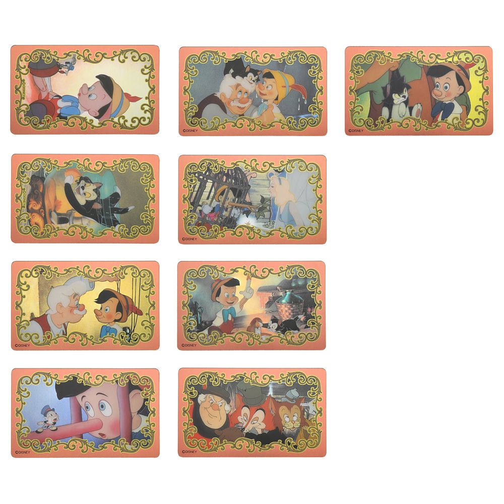 公式 ショップディズニー ピノキオ シール ステッカー カード型 Pino 6