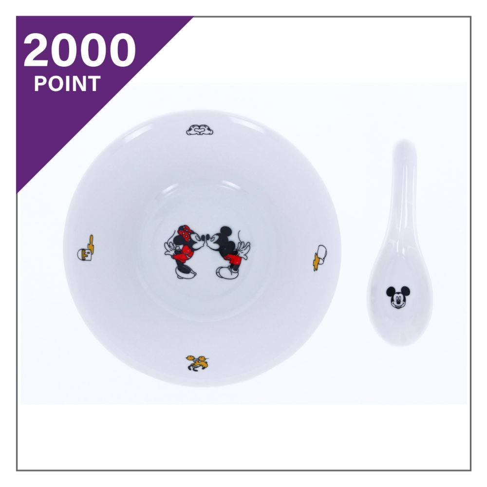 ミッキーマウス　どんぶり＆れんげセット