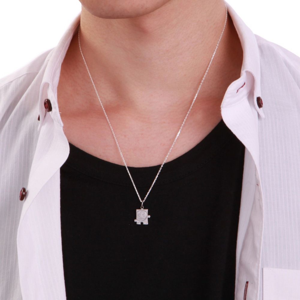 【ザ・キッス】 DI-SN1803DM-1804DM ミッキー&ミニー / シルバー ペア ネックレス