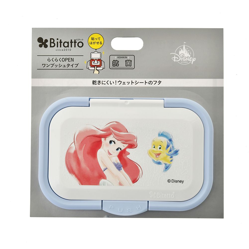公式 ショップディズニー Bitatto アリエル フランダー フタ ウェットティッシュ用 ワンプッシュタイプ Health Beauty Tool