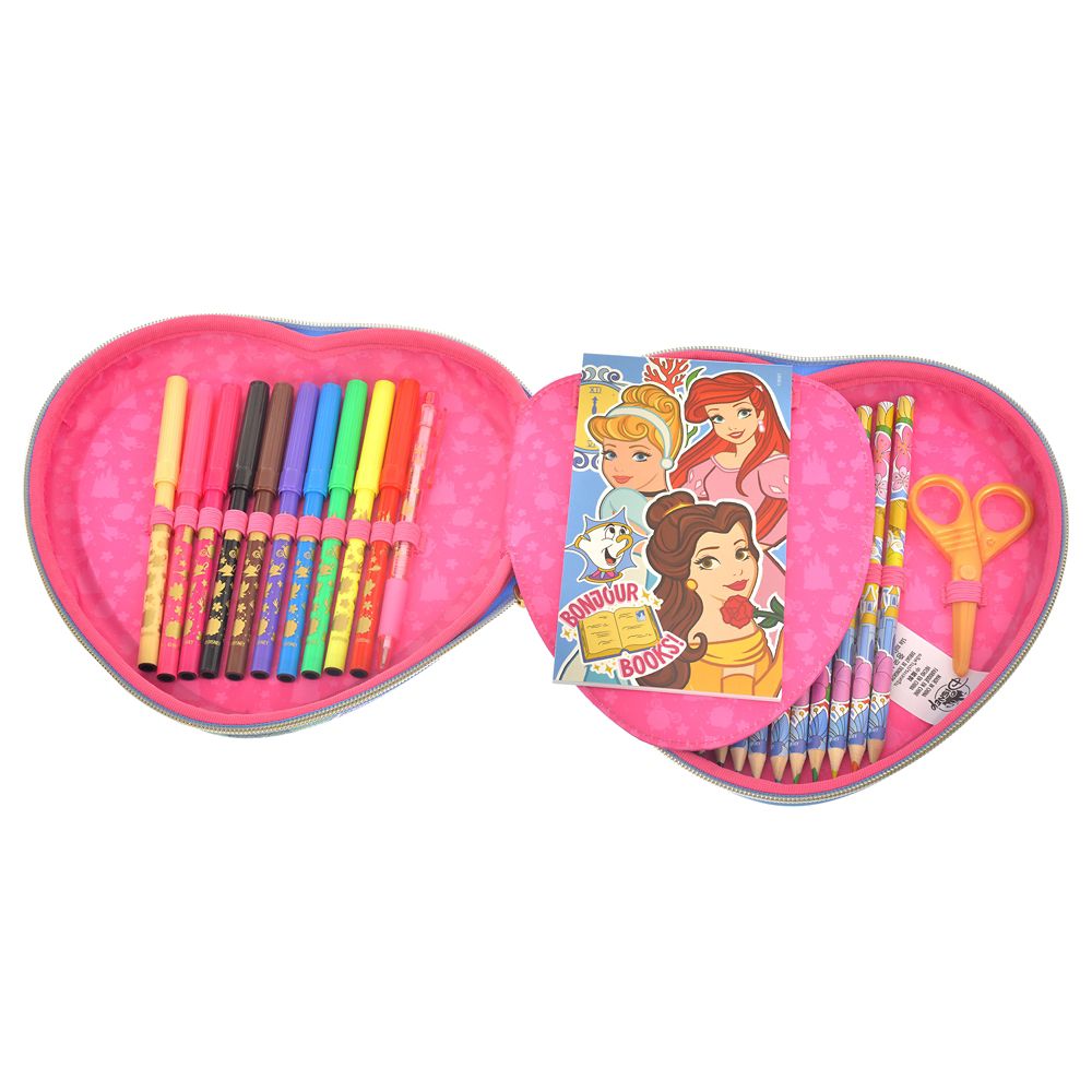 公式 ショップディズニー ディズニープリンセス ステーショナリーセット ジップケース プレシャス