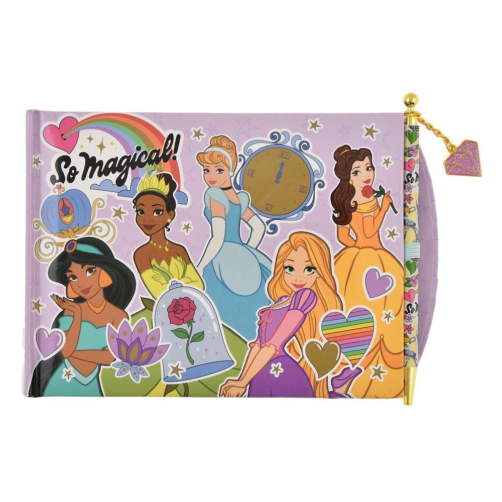 公式 ショップディズニー ディズニープリンセス ノートブック ボールペン クリアポケット